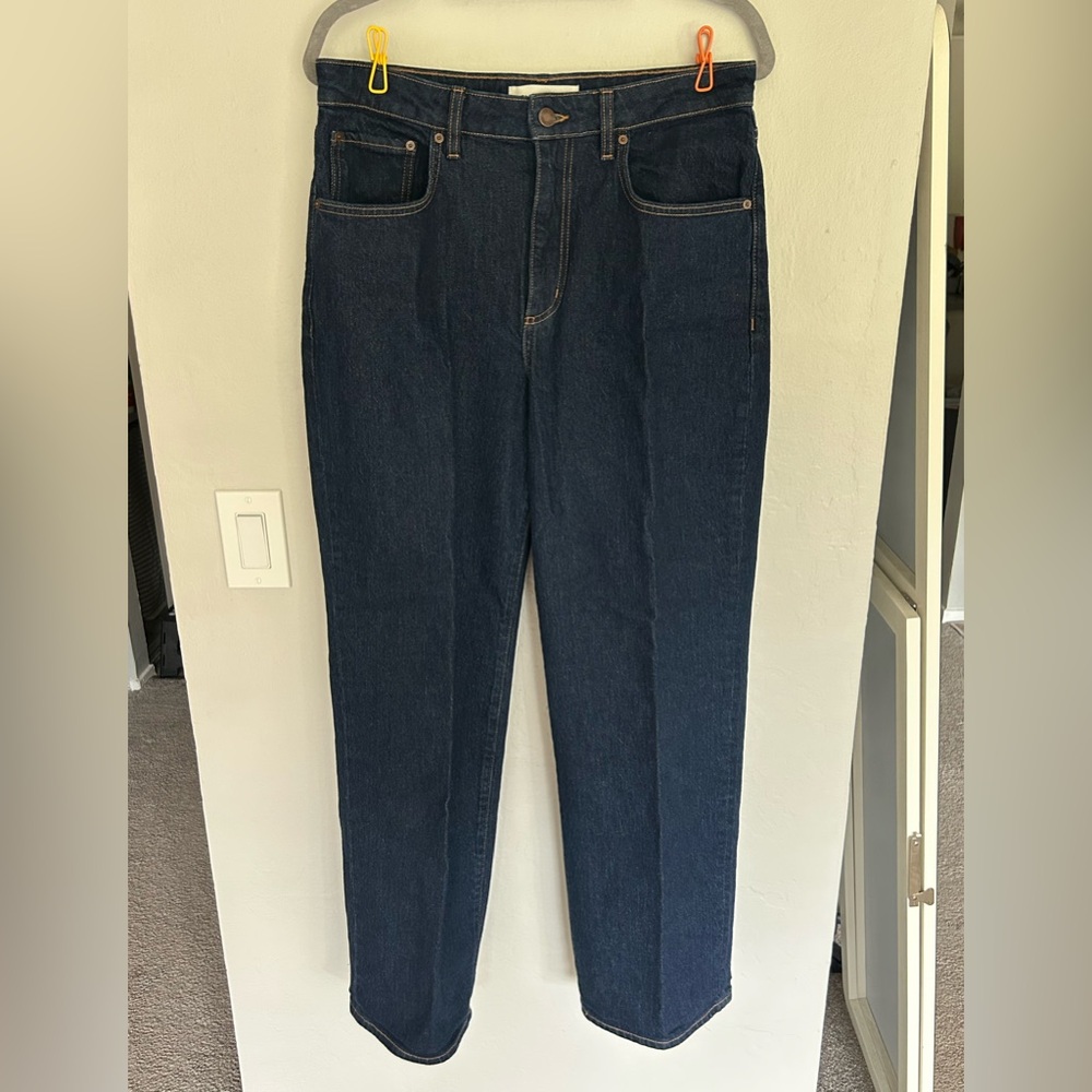 Denim Forum Dark Blue Women’s Straight Jeans